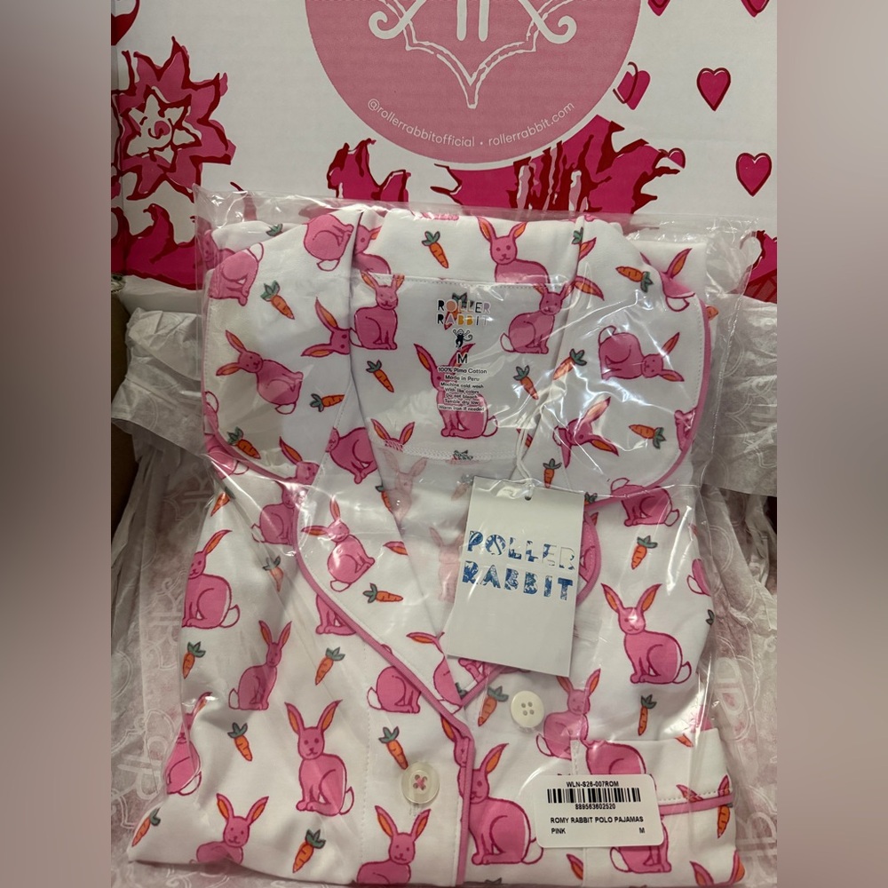 Roller Rabbit Romy the Rabbit Polo Pajamas sold out NWT - Picture 3 of 7